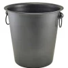 Barstuff Flaschenkühler / Weinkühler, metallic-schwarz, mit Ringgriffen - 21,5x20,5cm