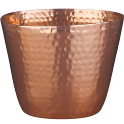 Barstuff Flaschenkühler / Weinkühler, Aluminium kupferfarben gehämmert - 20,5x14cm
