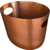 Barstuff Flaschenkühler / Weinkühler, Aluminium kupferfarben gehämmert - 25,5x19cm