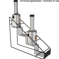 Barstuff Flaschentreppe schmal - schwarz