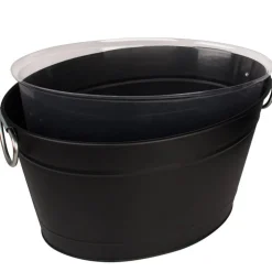 Barstuff Getränkewanne schwarz mit Einsatz - 40x28x22cm