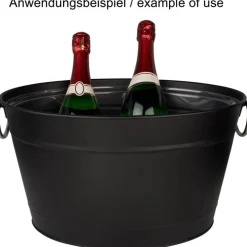 Barstuff Getränkewanne schwarz mit Einsatz - 40x28x22cm