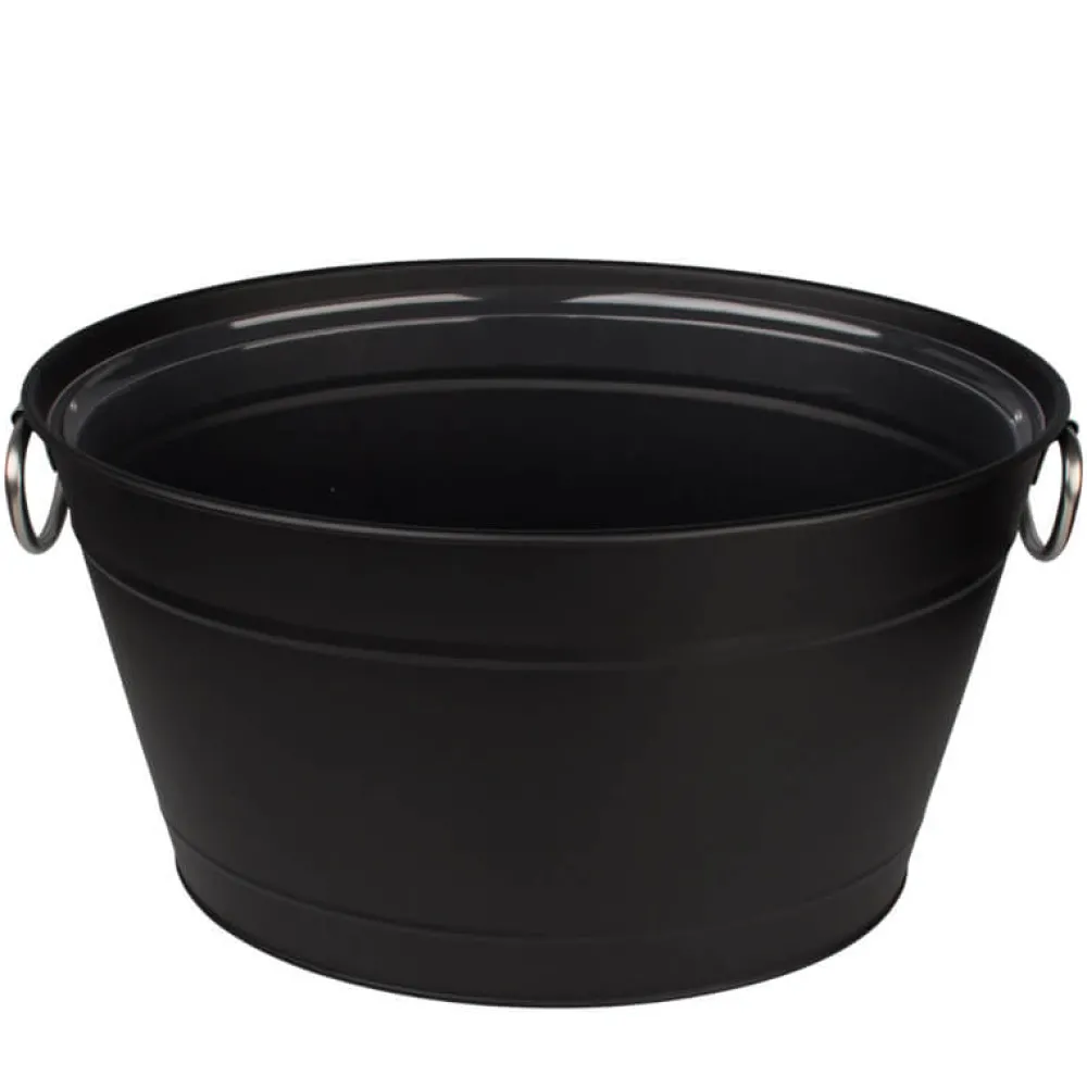Barstuff Getränkewanne schwarz mit Einsatz - 40x28x22cm