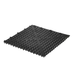 Barstuff Gläserabstellmatte PVC schwarz, steckbar - 30x30cm