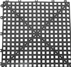 Barstuff Gläserabstellmatte PVC schwarz - 30x30cm
