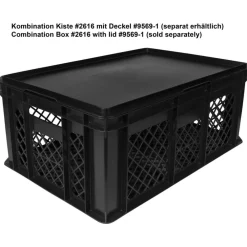 Barstuff Gläsertransportkiste schwarz Gitter - 224mm