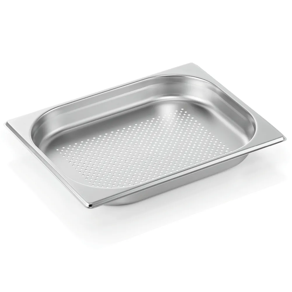 Barstuff GN 1/2 Behälter, Bodenlochung, CNS - H 4cm (Serie GN CORE)