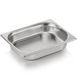 Barstuff GN 1/2 Behälter, mit Seiten- & Bodenlochung, CNS, GN ESSENTIALS - 6,5cm (6 Stk.)