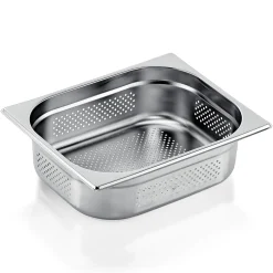 Barstuff GN 1/2 Behälter, mit Seiten- & Bodenlochung,CNS, GN ESSENTIALS - 10cm (6 Stk.)