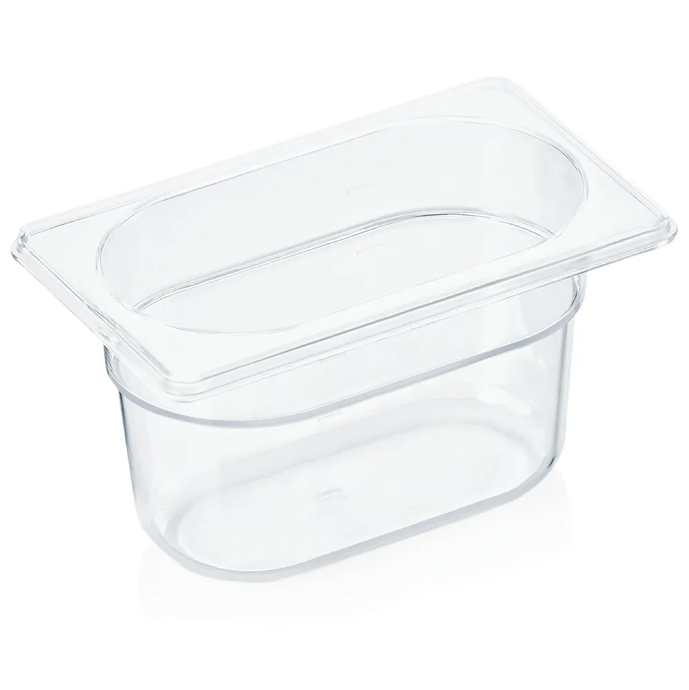 Barstuff GN 1/9 Behälter mit Skalierung, Polycarbonat transparent - H 10cm (Serie GN 94)