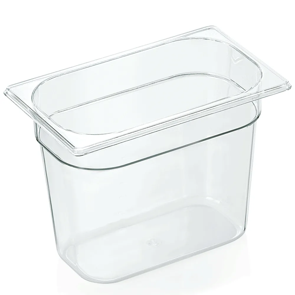 Barstuff GN 1/4 Behälter mit Skalierung, Polycarbonat transparent - H 20cm (Serie GN 94)