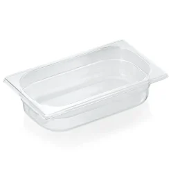 Barstuff GN 1/4 Behälter mit Skalierung, Polycarbonat transparent - H 6,5cm (Serie GN 94)