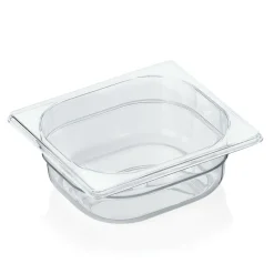 Barstuff GN 1/6 Behälter mit Skalierung, Polycarbonat transparent - H 6,5cm (Serie GN 94)