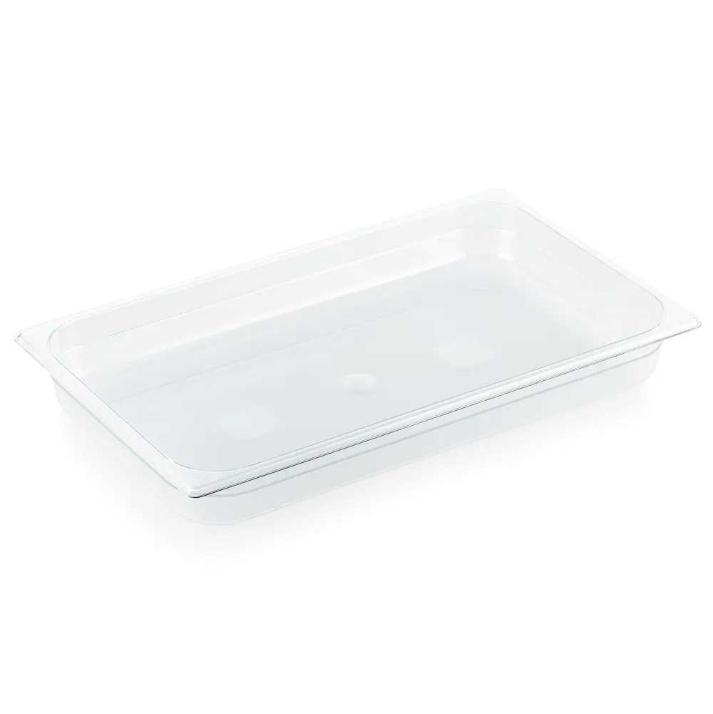 Barstuff GN 1/1 Behälter mit Skalierung, Polycarbonat transparent - H 6,5cm (Serie GN 94)