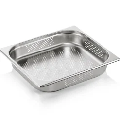 Barstuff GN 2/3 Behälter, Seiten- & Bodenlochung, CNS - H 6,5cm (Serie GN CORE)