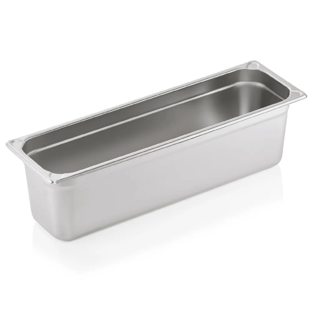 Barstuff GN 2/4 Behälter, U-Ecken, CNS - H 15cm (Serie GN CORE)