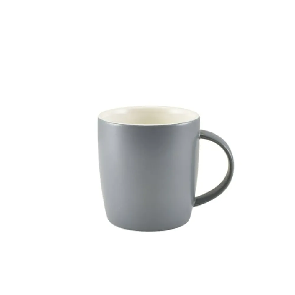 Barstuff Henkelbecher Porzellan matt grau – 350 ml (6 Stk.)