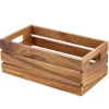 Barstuff Holzkiste / Buffet-Erhöhung, Akazienholz - 32,5x18x12,3cm (GN 1/3)