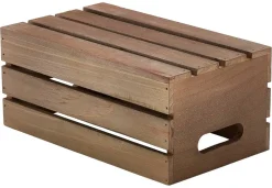 Barstuff Holzkiste, Dark Rustic Braun - 27x16x12cm