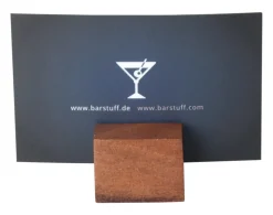 Barstuff Kartenhalter Holz mini, braun - 3x2,5x2,5cm
