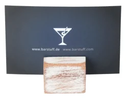 Barstuff Kartenhalter Holz mini, white wash - 3x2,5x2,5cm