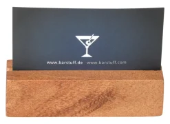 Barstuff Kartenhalter länglich, Holz, braun - 9x2,5x2,5cm