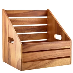 Barstuff Kiste mit Winkel, Akazienholz - 32,5x26,5x32cm (GN 1/2)