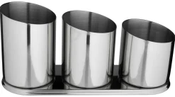 Barstuff Löffel- und Trinkhalmbecher, Edelstahl - 3 Becher
