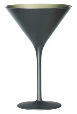 Barstuff Martiniglas, matt schwarz/gold, Elements Stölzle - 240ml