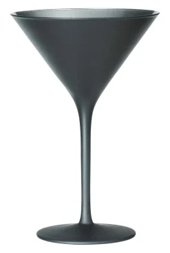 Barstuff Martiniglas, matt schwarz/silber, Elements Stölzle - 240ml