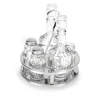 Barstuff Menage mit Behältern für Salz, Pfeffer, Essig, Öl, Zahnstocher