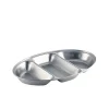 Barstuff Menüteller oval, Edelstahl, 35x21cm - 3 Fächer