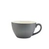 Barstuff Milchkaffee-Tasse Porzellan matt grau – 340 ml (6 Stk.)