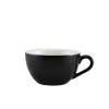 Barstuff Milchkaffee-Tasse Porzellan matt schwarz – 340 ml (6 Stk.)