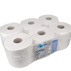 Barstuff Mini Jumbo Toilettenpapier, 2lagig - weiß (12 Rollen)