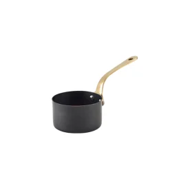 Barstuff Mini-Saucentopf, Edelstahl vintage schwarz - 7,8 x 4,5 cm (6 Stk.)