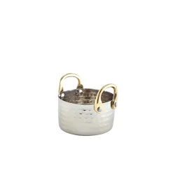 Barstuff Mini-Topf, Edelstahl gehämmert - 9,2 x 5 cm (12 Stk.)