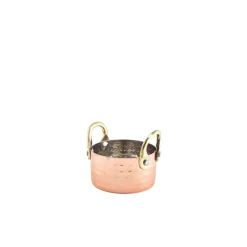 Barstuff Mini-Topf, Edelstahl gehämmert, kupferfarben - 7,5 x 4 cm (12 Stk.)