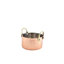 Barstuff Mini-Topf, Edelstahl gehämmert, kupferfarben - 9,2 x 5 cm (12 Stk.)