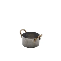 Barstuff Mini-Topf, Edelstahl vintage - 7,8 x 4,5 cm (6 Stk.)