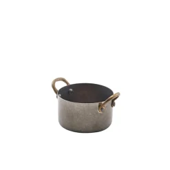 Barstuff Mini-Topf, Edelstahl vintage - 9 x 5,25 cm (6 Stk.)