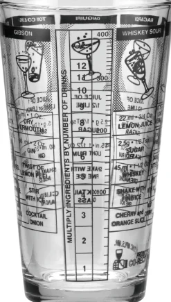 Barstuff Mixingglas - Rezeptaufdruck