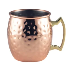 Barstuff Moscow Mule Becher, Edelstahl kupferfarben, gehämmert - 400ml