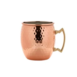 Barstuff Moscow Mule Becher, Edelstahl kupferfarben, gehämmert - 550ml