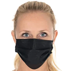Barstuff Mundschutz / OP -Maske, 3 lagig, Typ II (98%), PP - schwarz (50 Stk.)