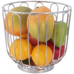 Barstuff Obstkorb, verchromter Edelstahl - 21,5x20cm
