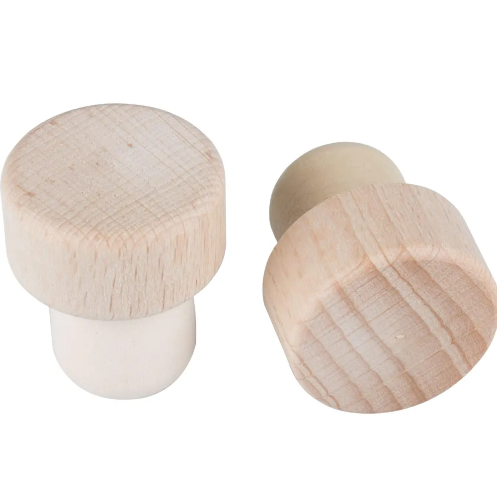 Barstuff PE-Stopfen 19mm gespritzt mit Holzscheibe (1 Stk.)