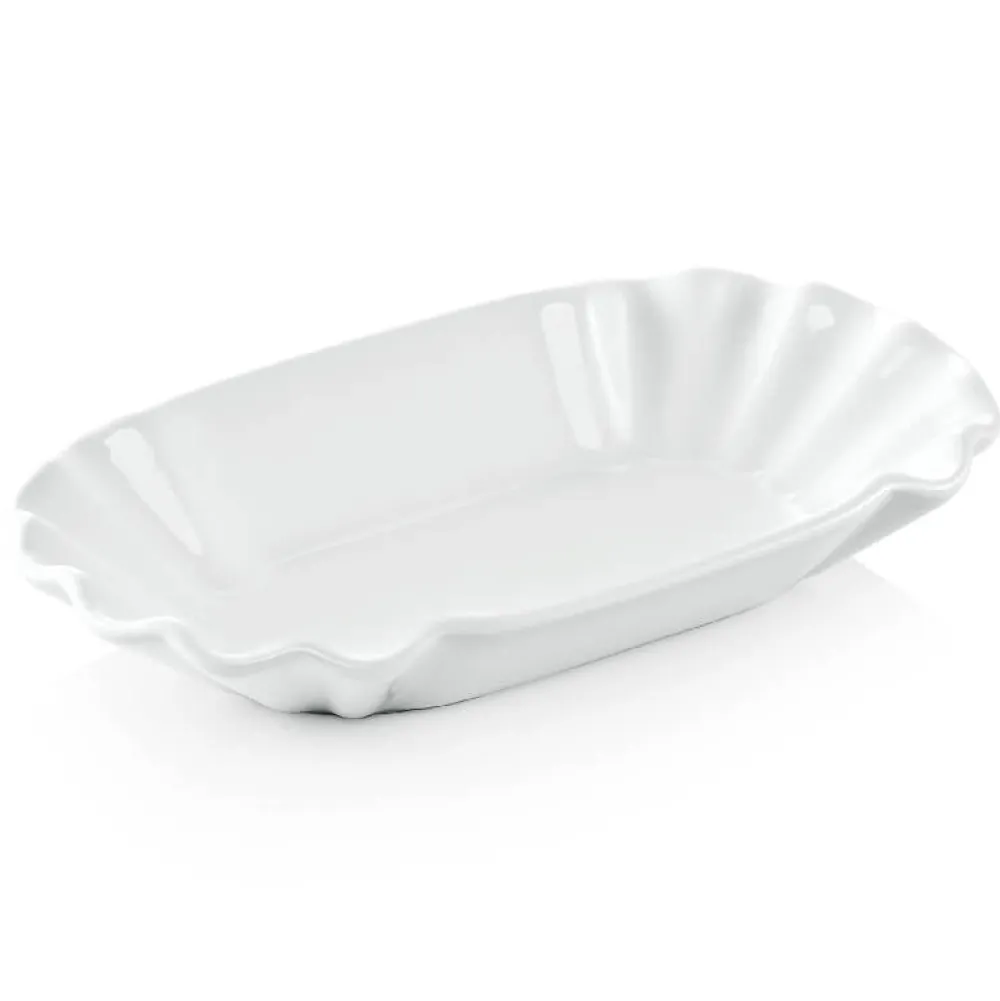Barstuff Pommes-Schale Porzellan weiß - 20x11x3cm (6 Stk.)