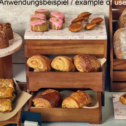 Barstuff Präsentationsständer 3-stufig, Akazienholz - GN 1/2