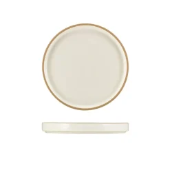 Barstuff Präsentationsteller Kava Steingut weiß – 18 cm (6 Stk.)